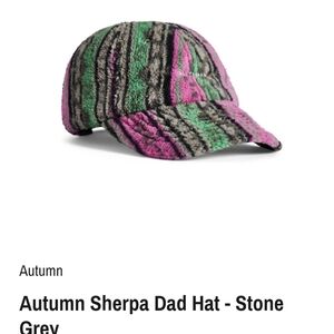 Autumn SHERPA HAT.Striped Women's Hat in Pink and Teal